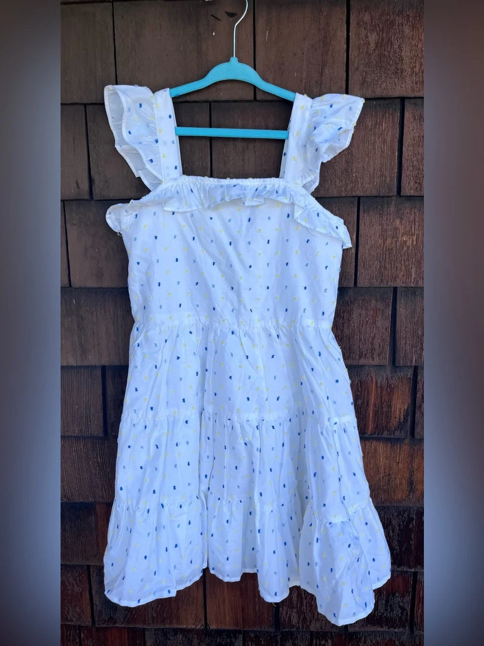 Janie and Jack White cotton girls sundress size 8